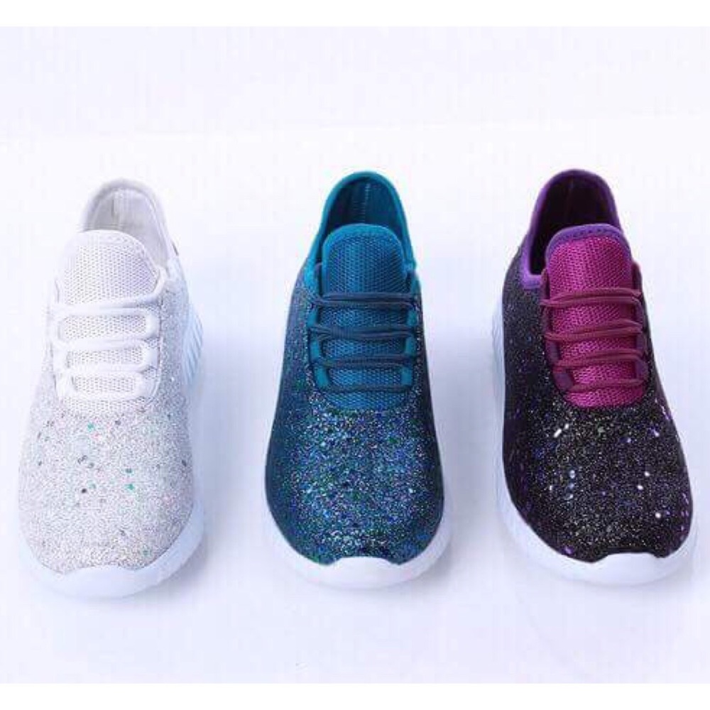 Purple Glitter Lightweight Tennis Shoes